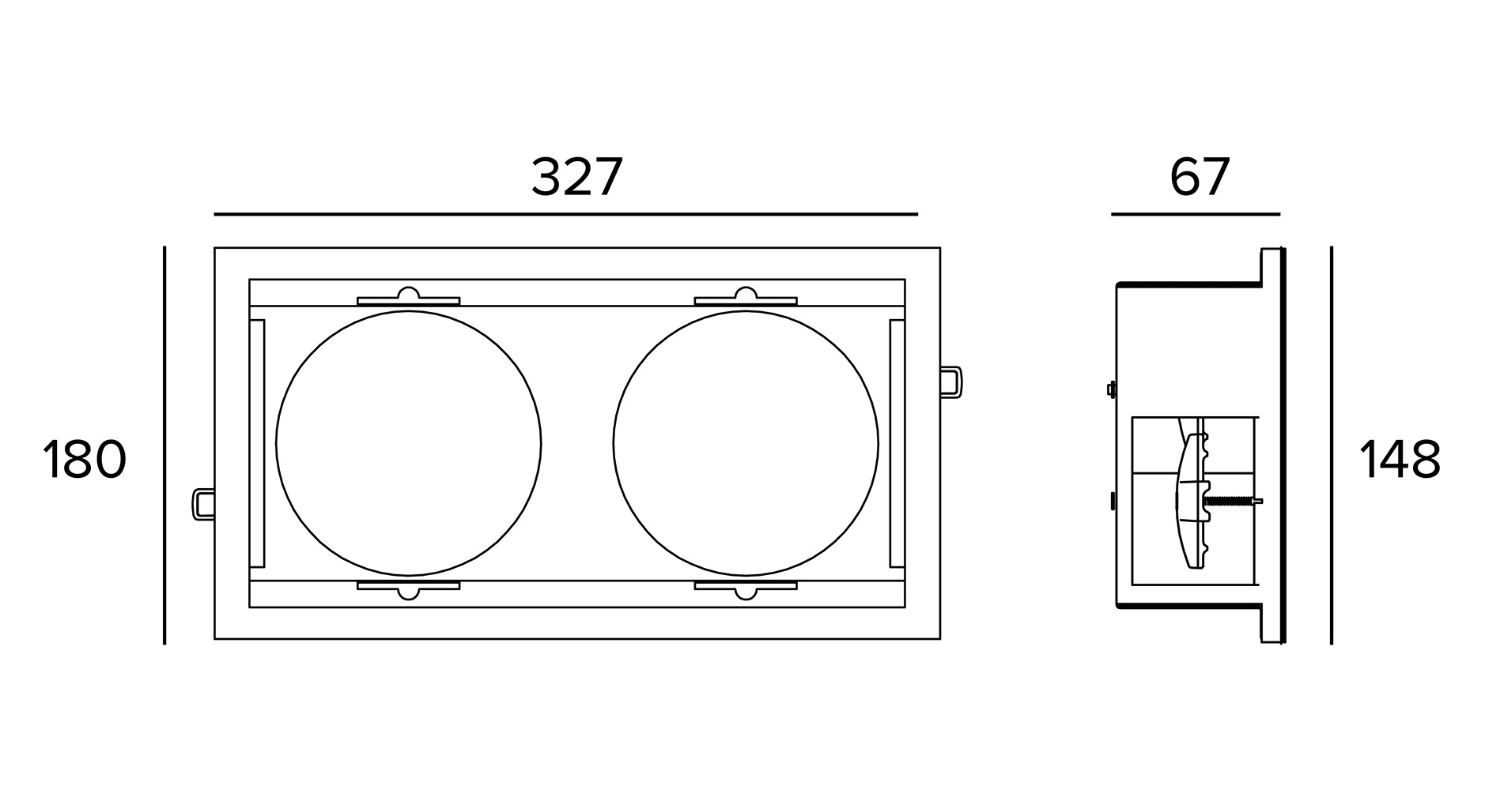 Targetti - STORE MINI 2X FRAME WHITE