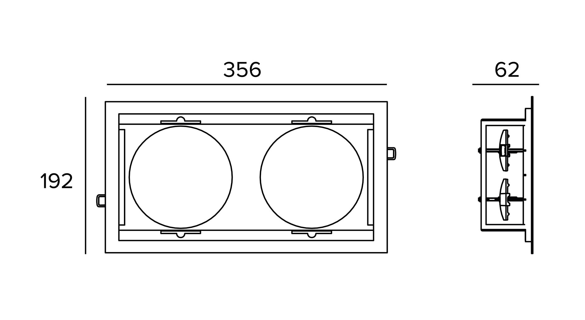 Targetti - STORE 2X FRAME BLACK