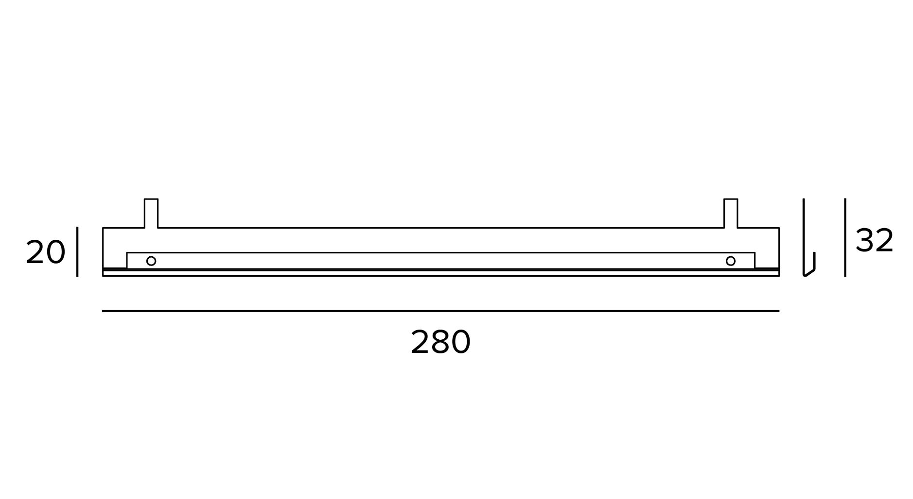 Targetti - ACC FOR VISUAL COMFORT INCREASE L=280mm