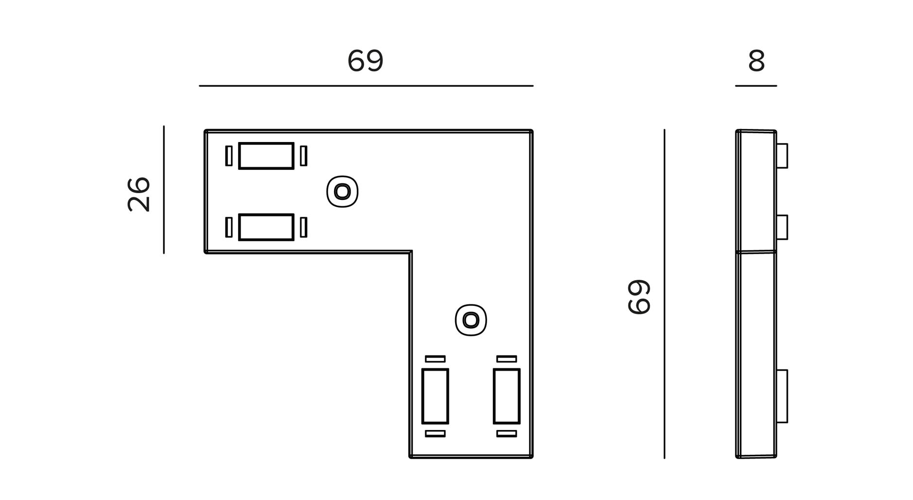 Targetti - OZ MAGNETIC L JOINT WHT