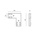 Targetti - OZ MAGNETIC L JOINT WHT