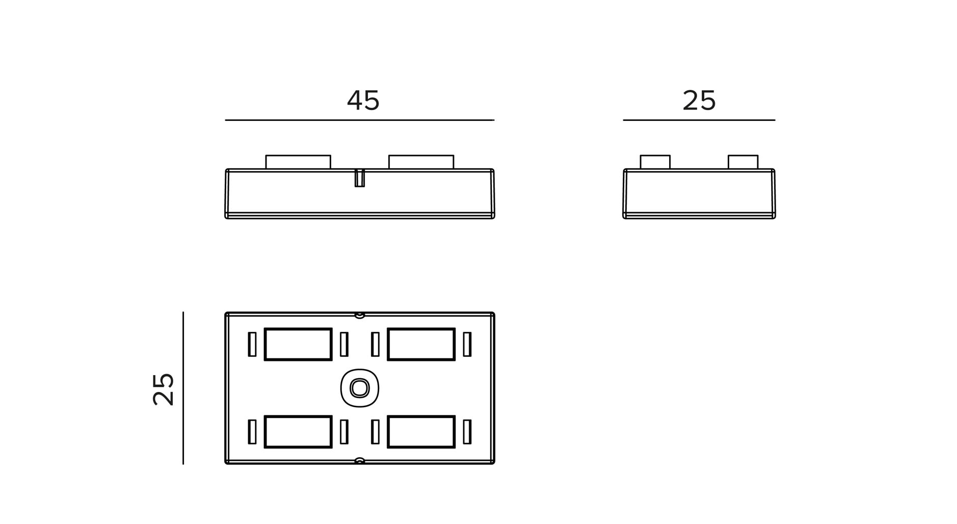 Targetti - OZ MAGNETIC STRAIGHT JOINT BLK