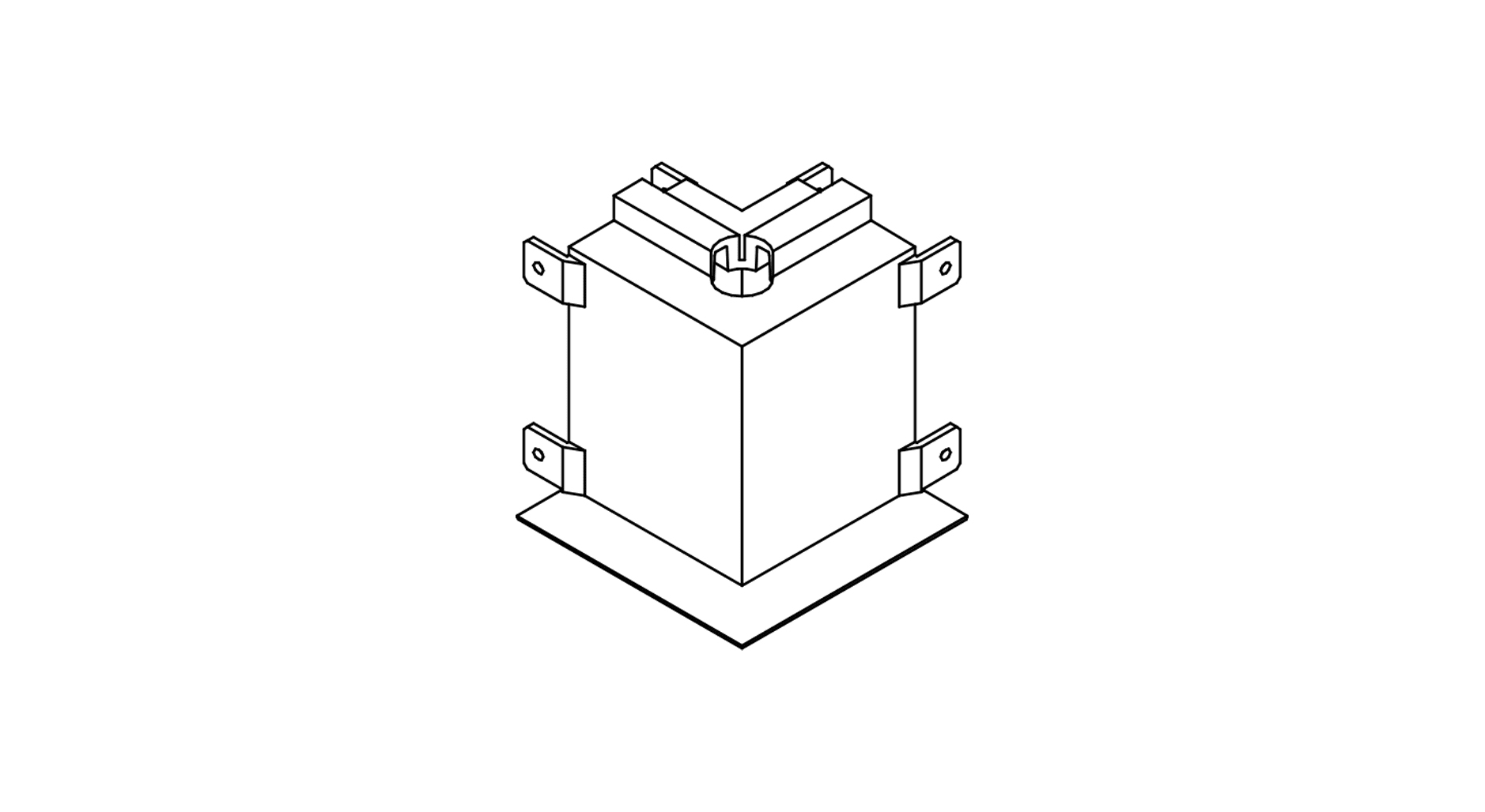 Targetti - OZ SMALL MECHANICAL L JOINT REC WHT