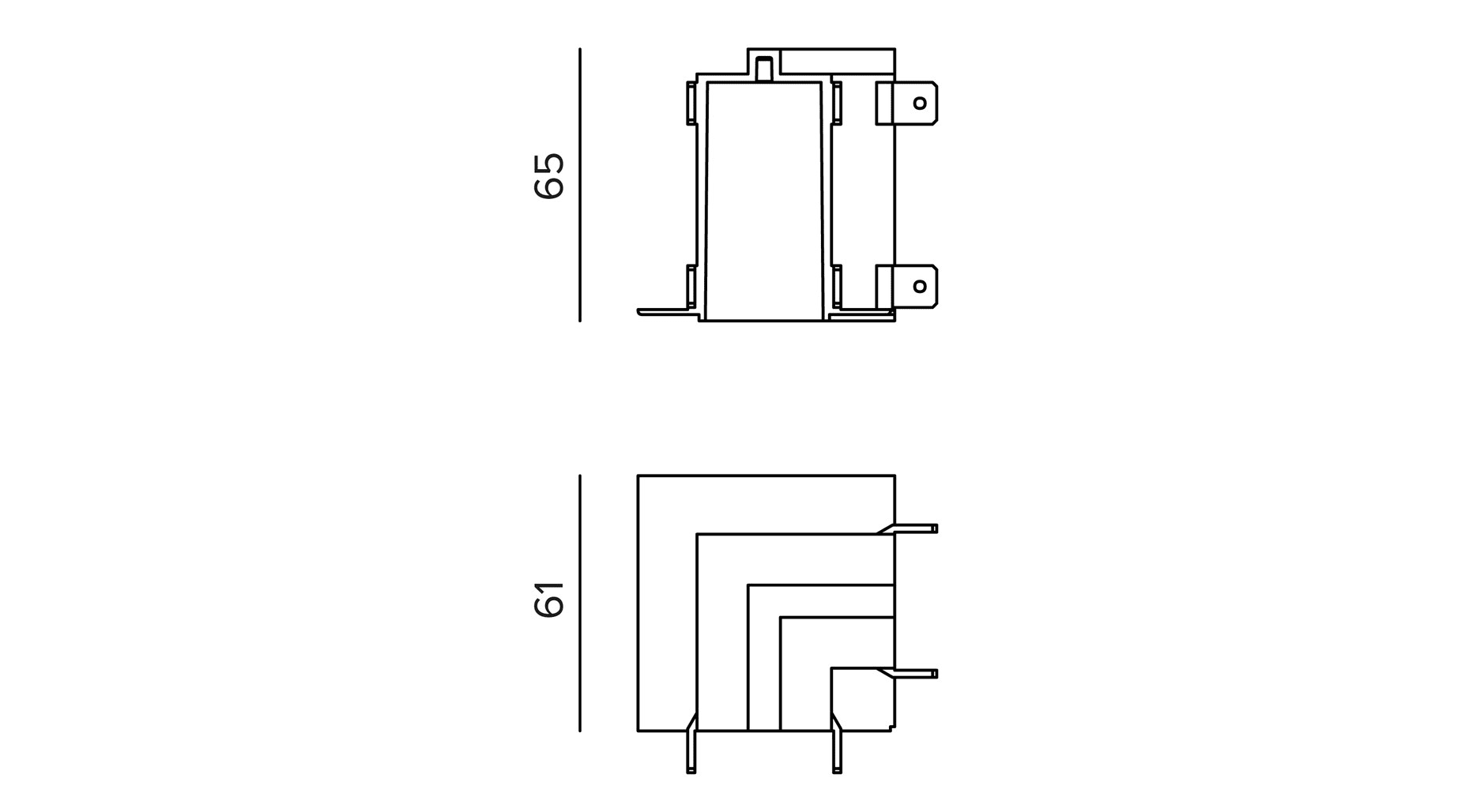 Targetti - OZ SMALL MECHANICAL L JOINT REC BLK