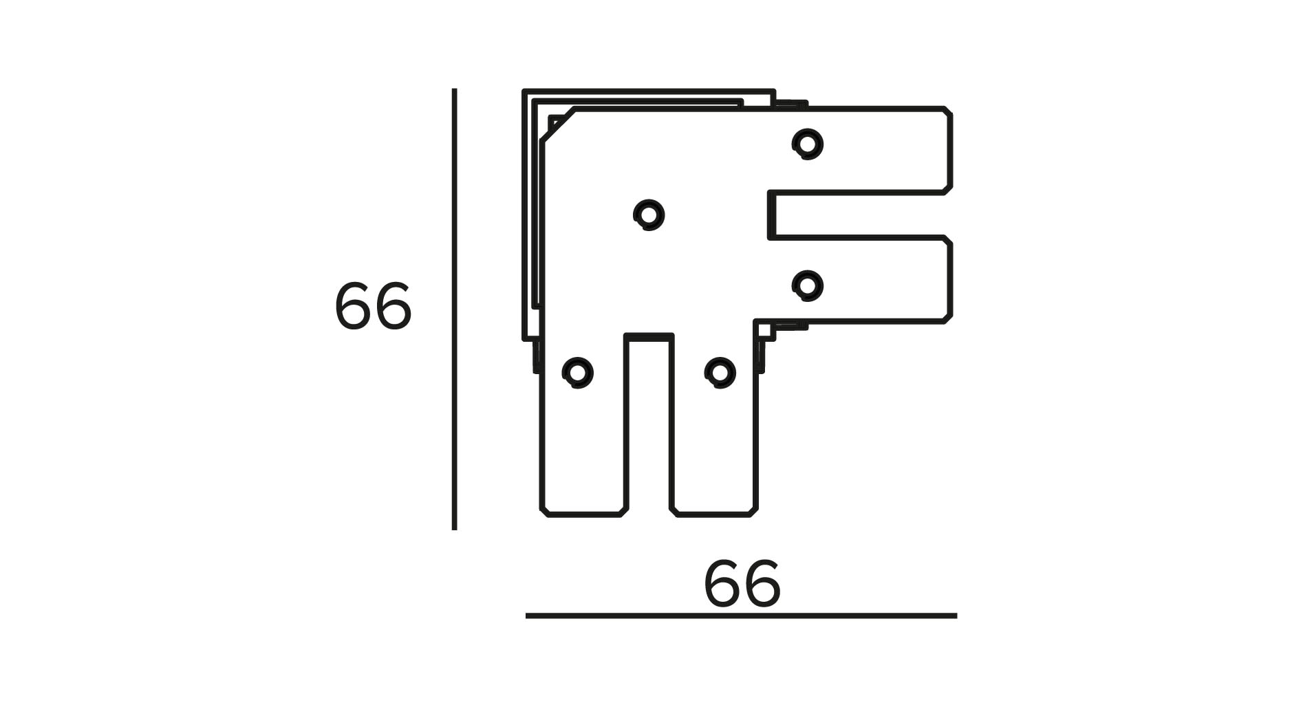 Targetti - OZ SMALL MECHANICAL L JOINT S-C BLK