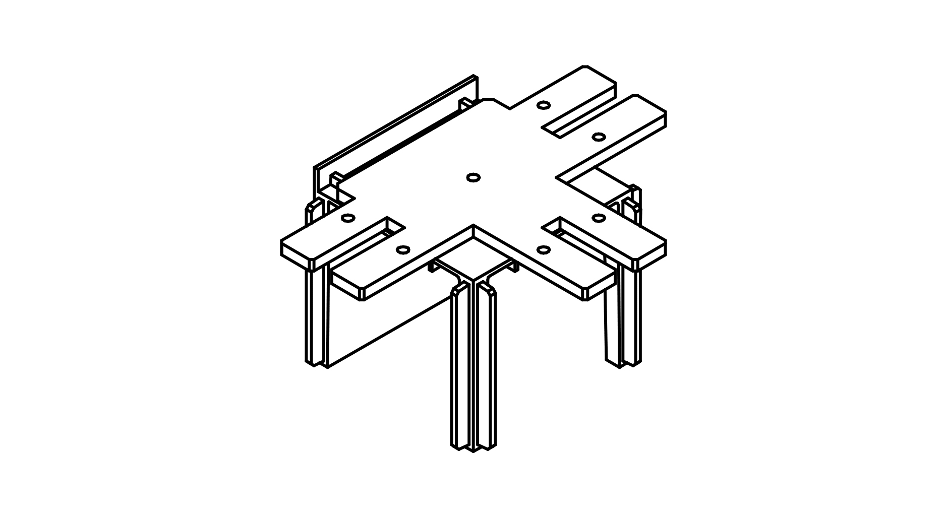 Targetti - OZ LARGE MECHANICAL T JOINT S-C BLK