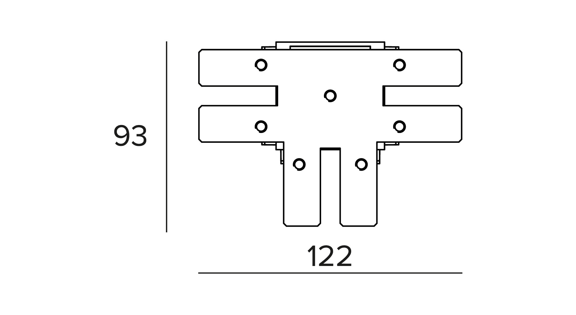 Targetti - OZ LARGE MECHANICAL T JOINT S-C BLK