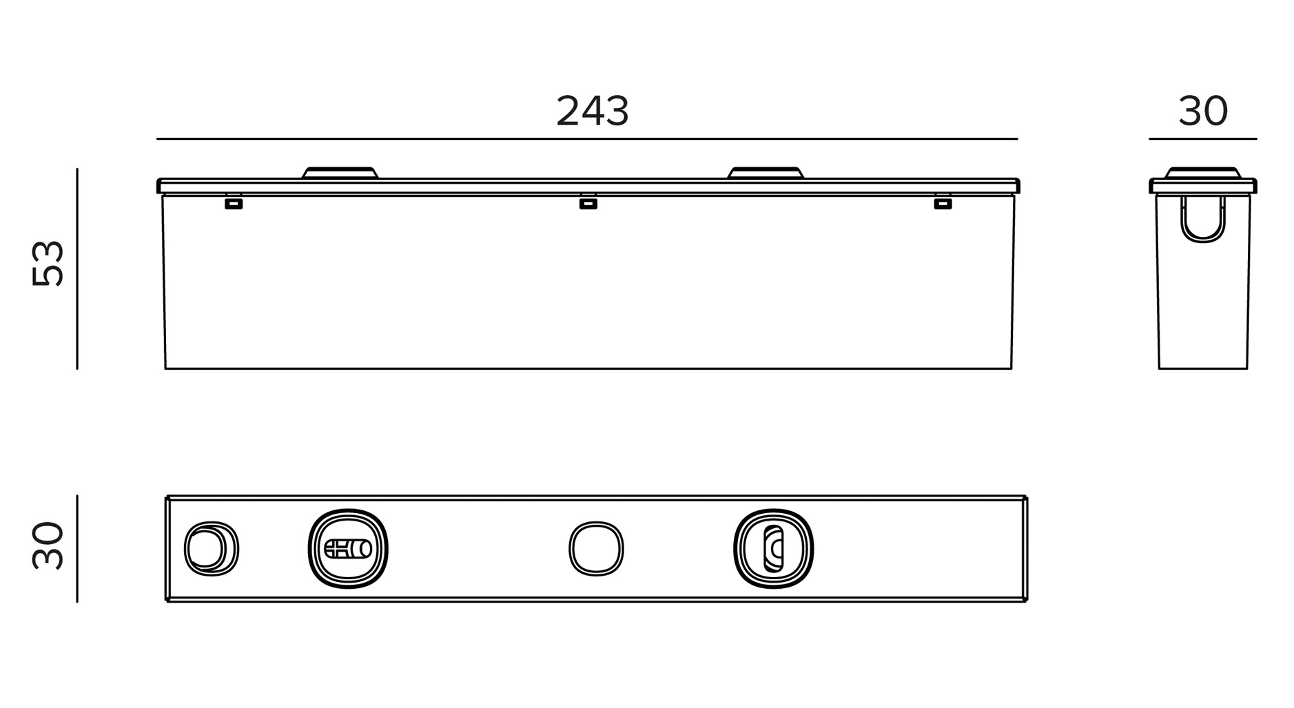 Targetti - OZ BOX DRIVER 90W CEILING MOUNTED EL BLK