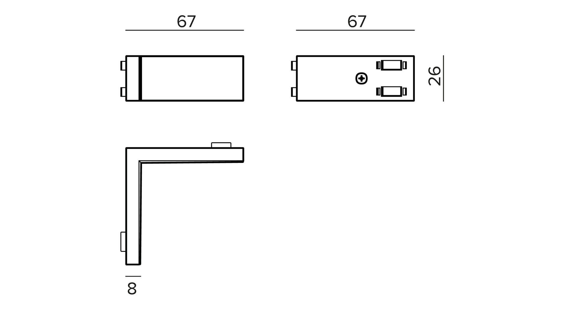 Targetti - OZ MAGNETIC WALL CEILING JOINT WHT