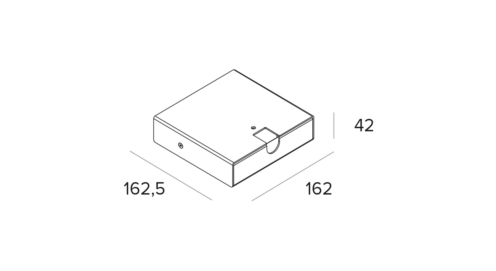 Targetti - CORO ACC SURFACE MOUNT.BASE 1,4A DA GREY