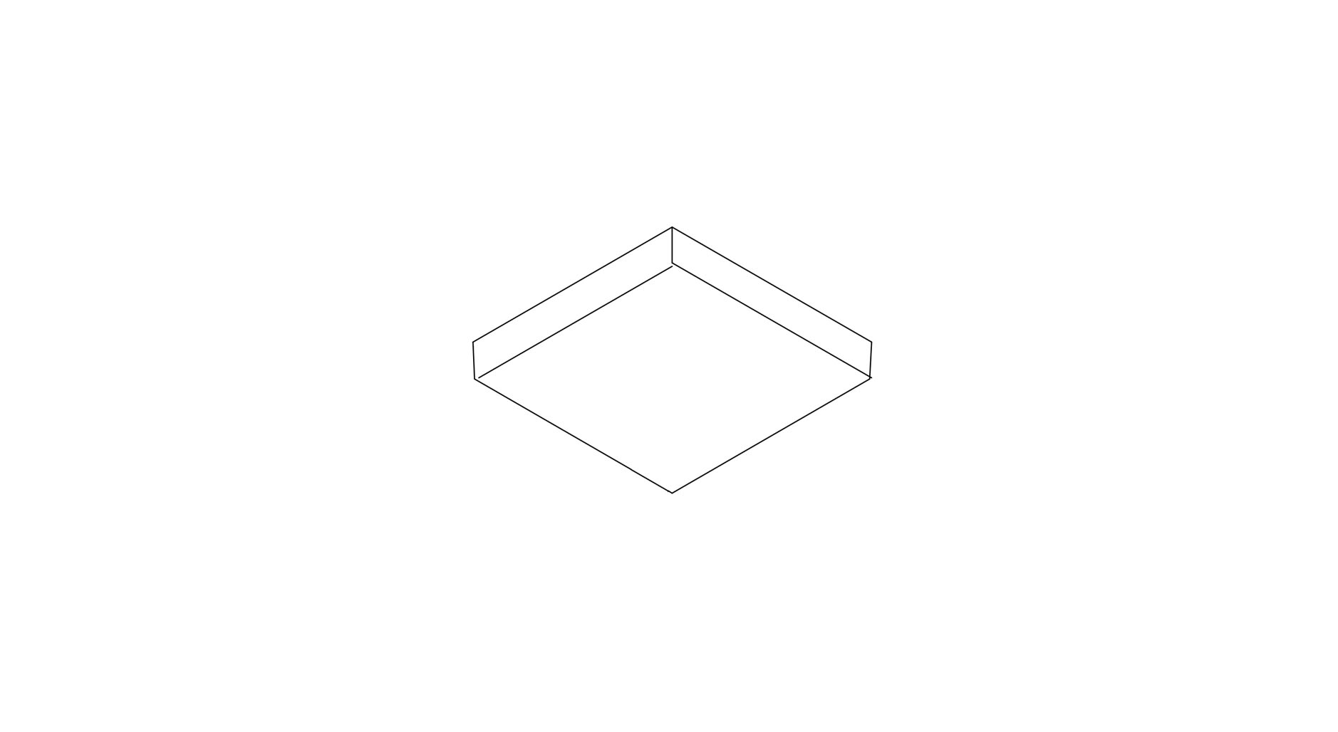 Targetti - SLIM SQUARE CANOPY WITHOUT FEEDING CABLE