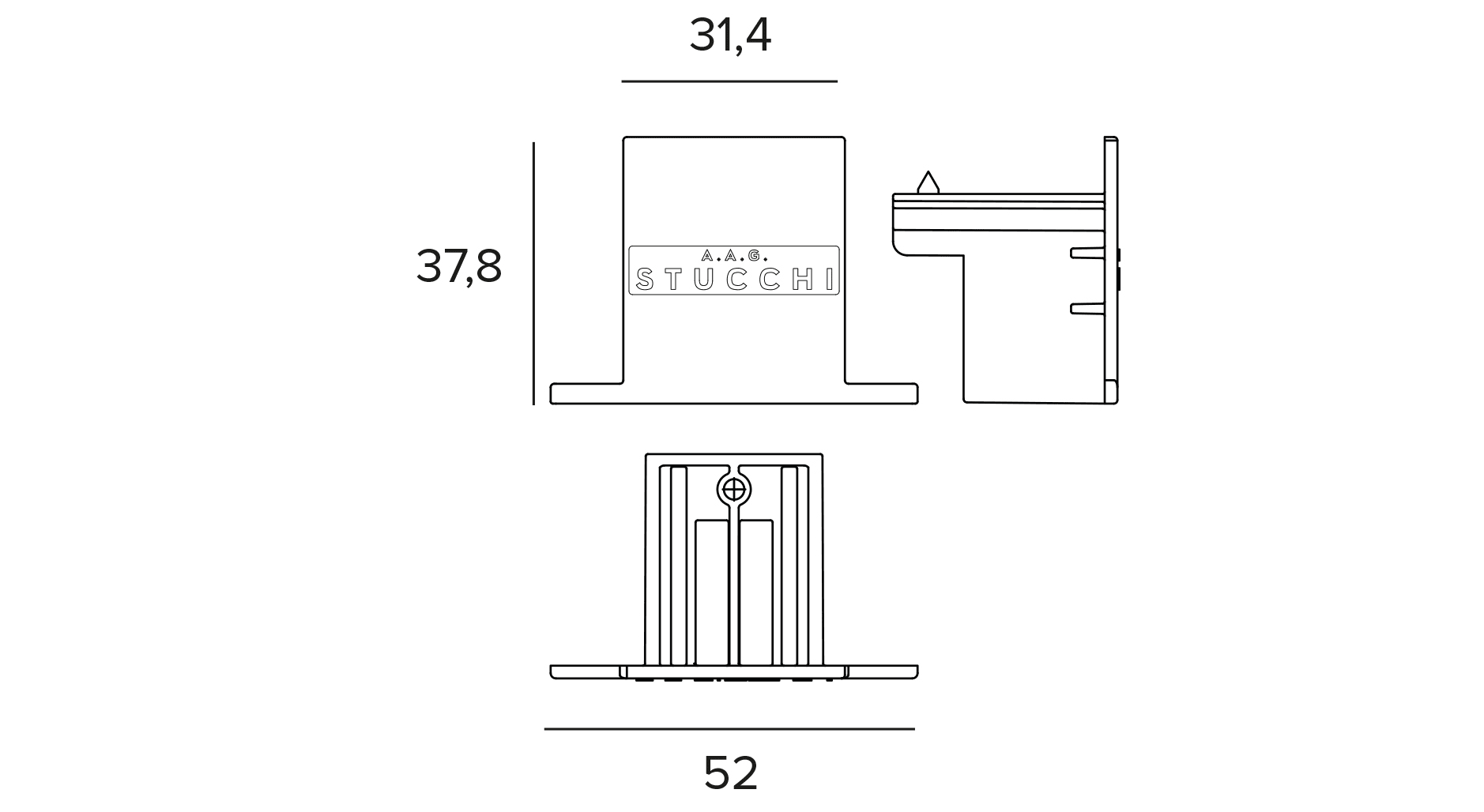 Targetti - ELEMENTO TERMINALE INCASSO NERO