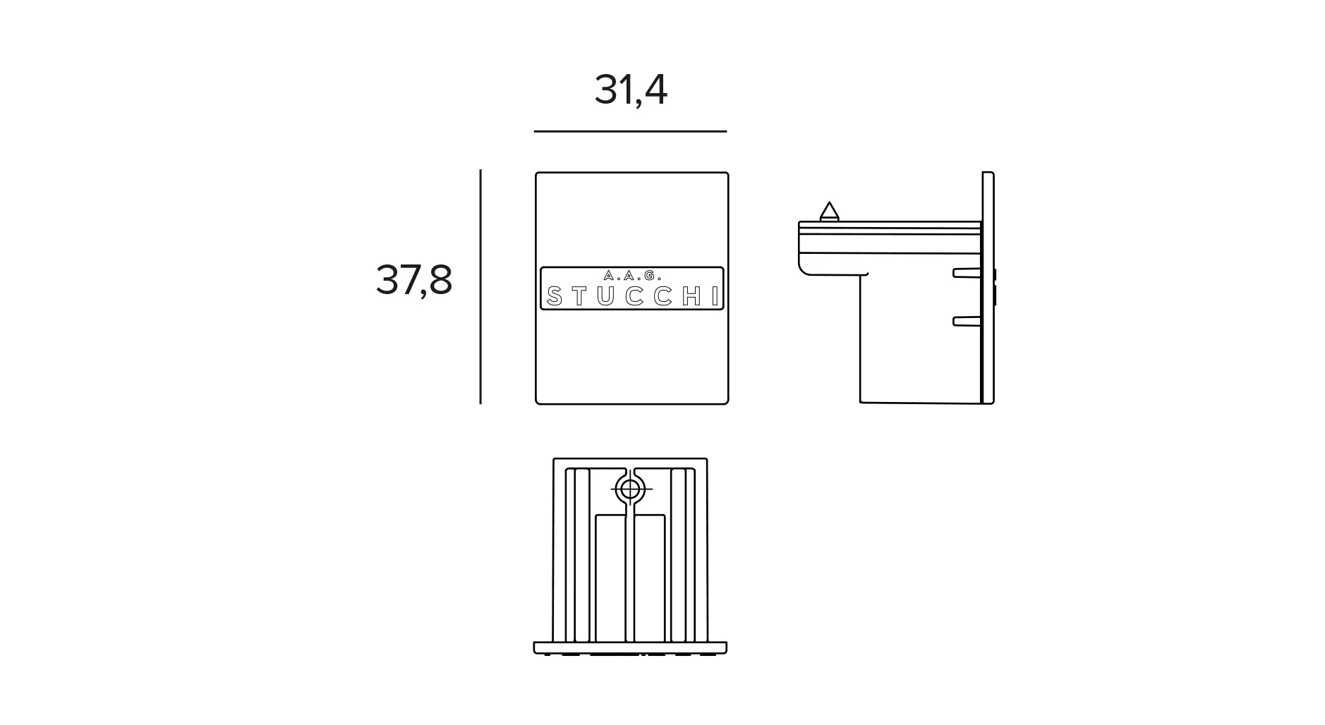 Targetti - ELEMENTO TERMINALE NERO