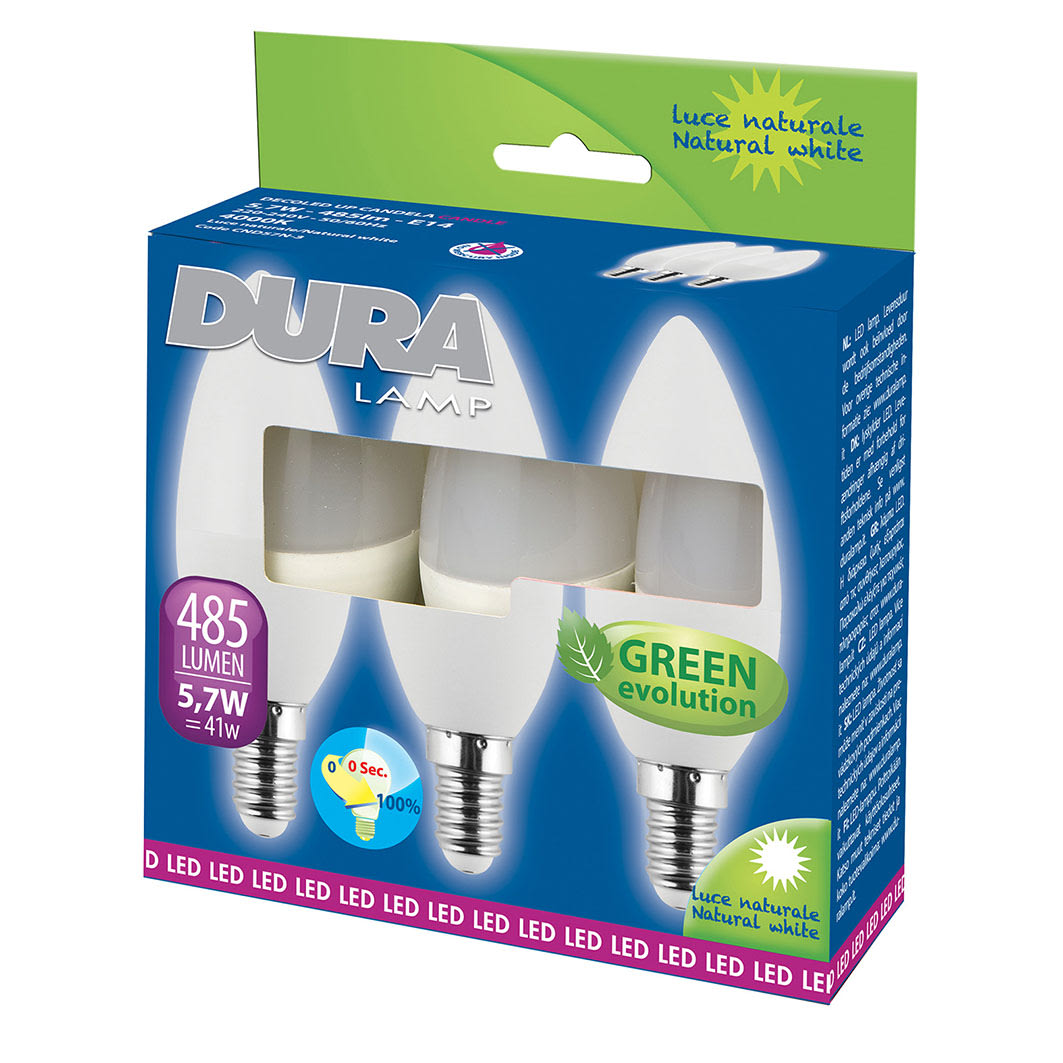 Targetti - TRIPACK CANDELA E14 5,7W 230V 4000K