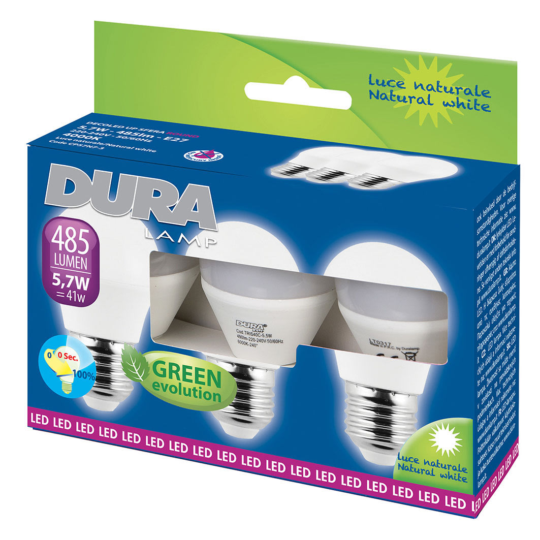 Targetti - TRIPACK SFERA E27 5,7W 230V 4000K