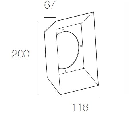 Targetti - NANO PYROS BARN DOOR FIXED FLAPS