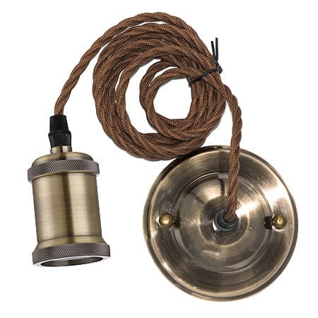 Targetti - FILO DI SOSPENSIONE + ROSONE E27 OTTONE