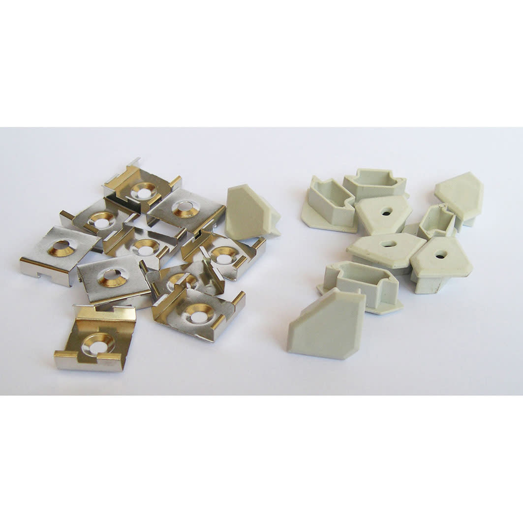 Targetti - KIT PROFILO ANGOLARE 10Tappi+10Attacchi