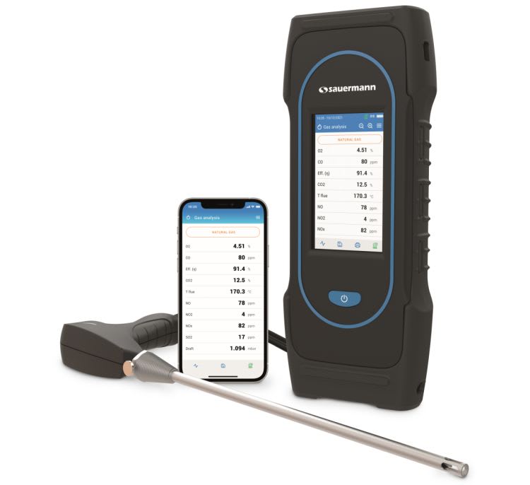 Sauermann - Analyseur Si-CA 230 5 cellules (O2,CO,NO,NO2,SO2) avec sonde 300mm