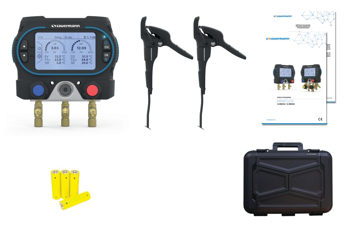 Sauermann - Kit manifold électronique 2 voies Si-RM350-1 avec 2 sondes Si-RT2 et malette