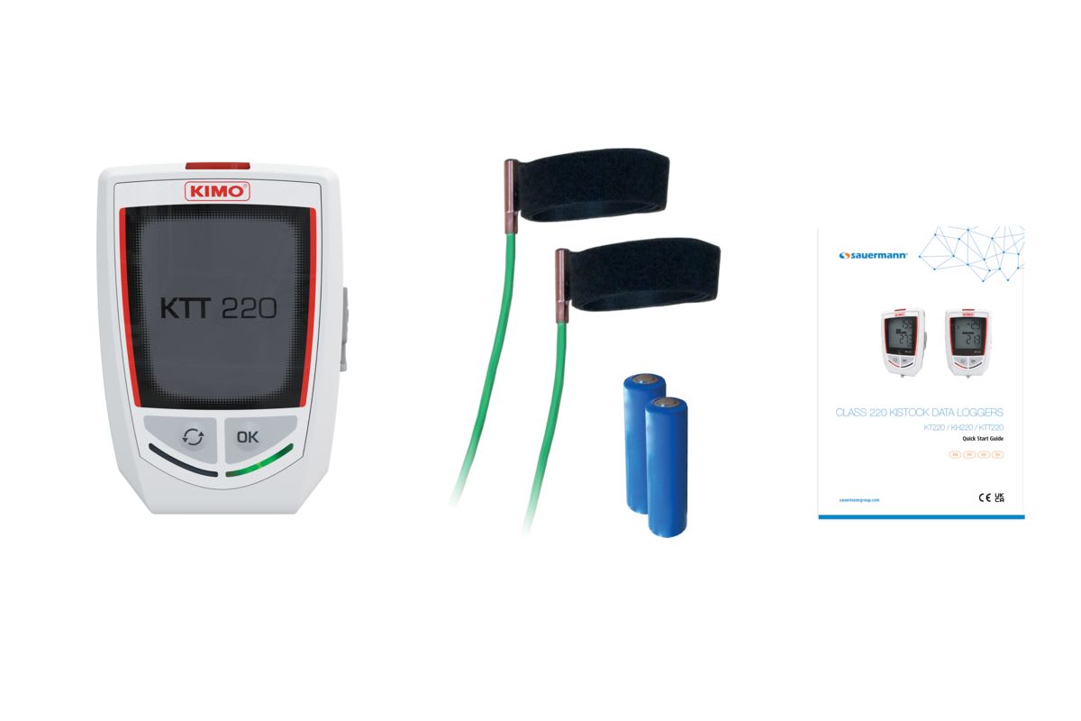 Sauermann - Enregistreur de Température KTT-220-N avec 2 sondes contact tuyauterie SKV-150