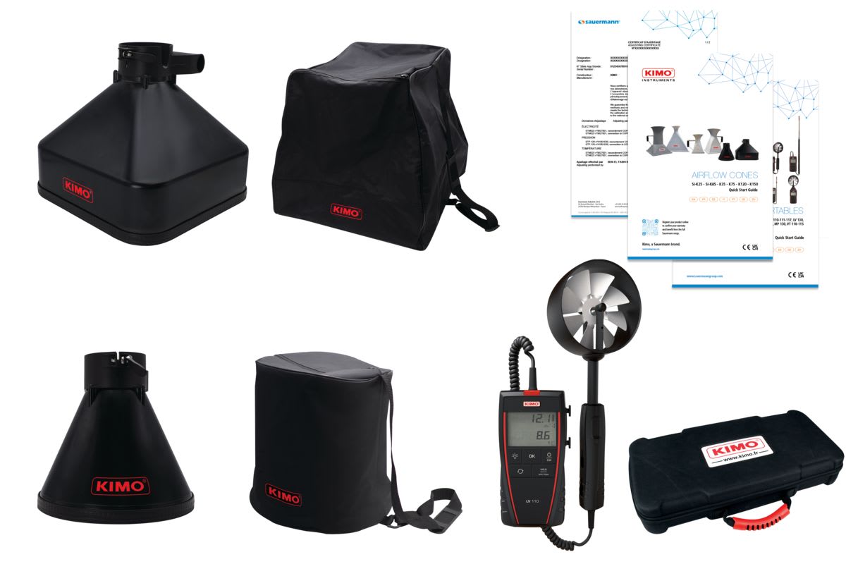 Sauermann - Kit Si-CONESKIT2 avec anémomètre LV110S, un cône Si-K25 et un cône Si-K85