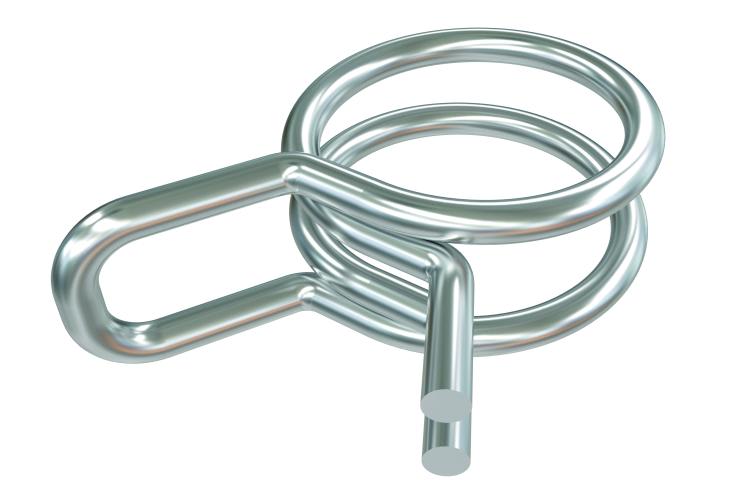 Sauermann - Collier de serrage double fil pour tube renforcé Ø 10 mm - Lot de 25 pcs