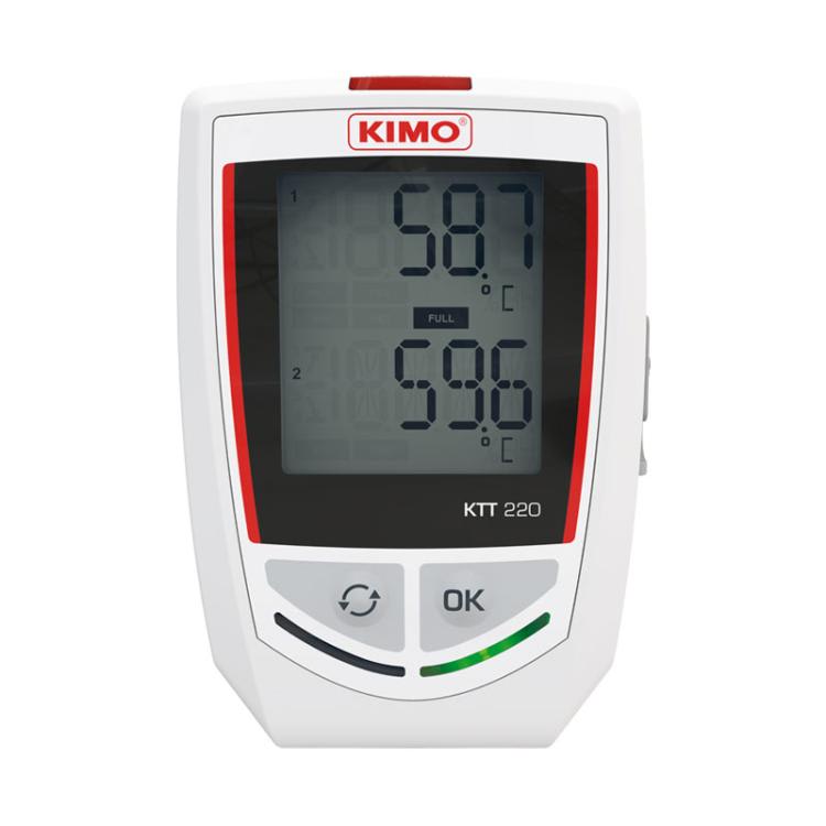 Sauermann - Enregistreur de Température KTT-220-N avec 2 sondes contact tuyauterie SKV-150