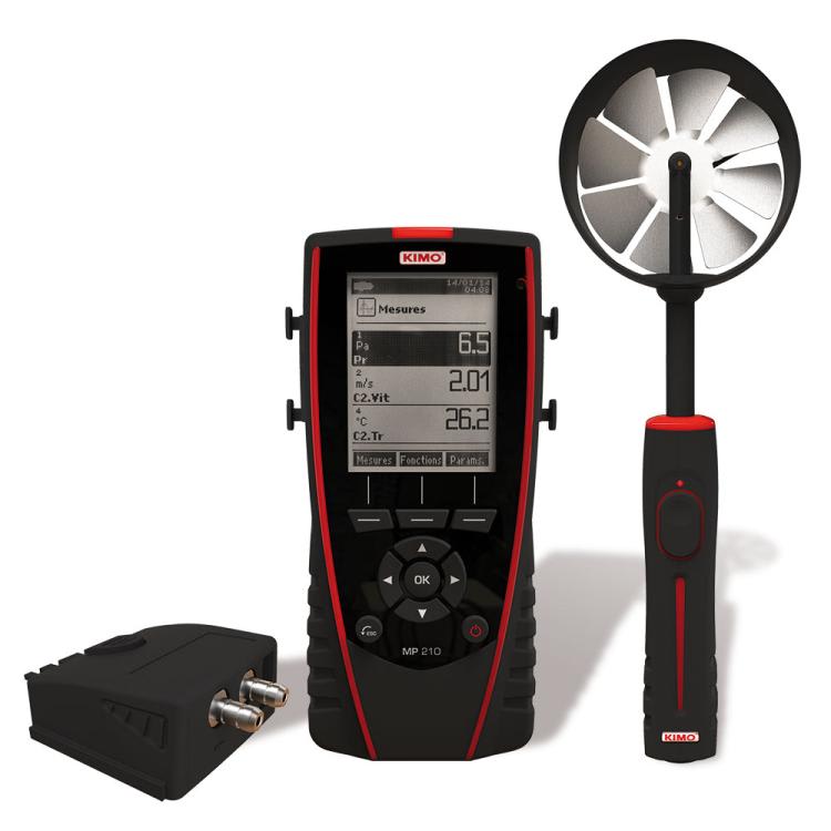 Sauermann - Thermo-Anémomètre-Manomètre Multi-Sondes portable MP 210 avec sondes en option