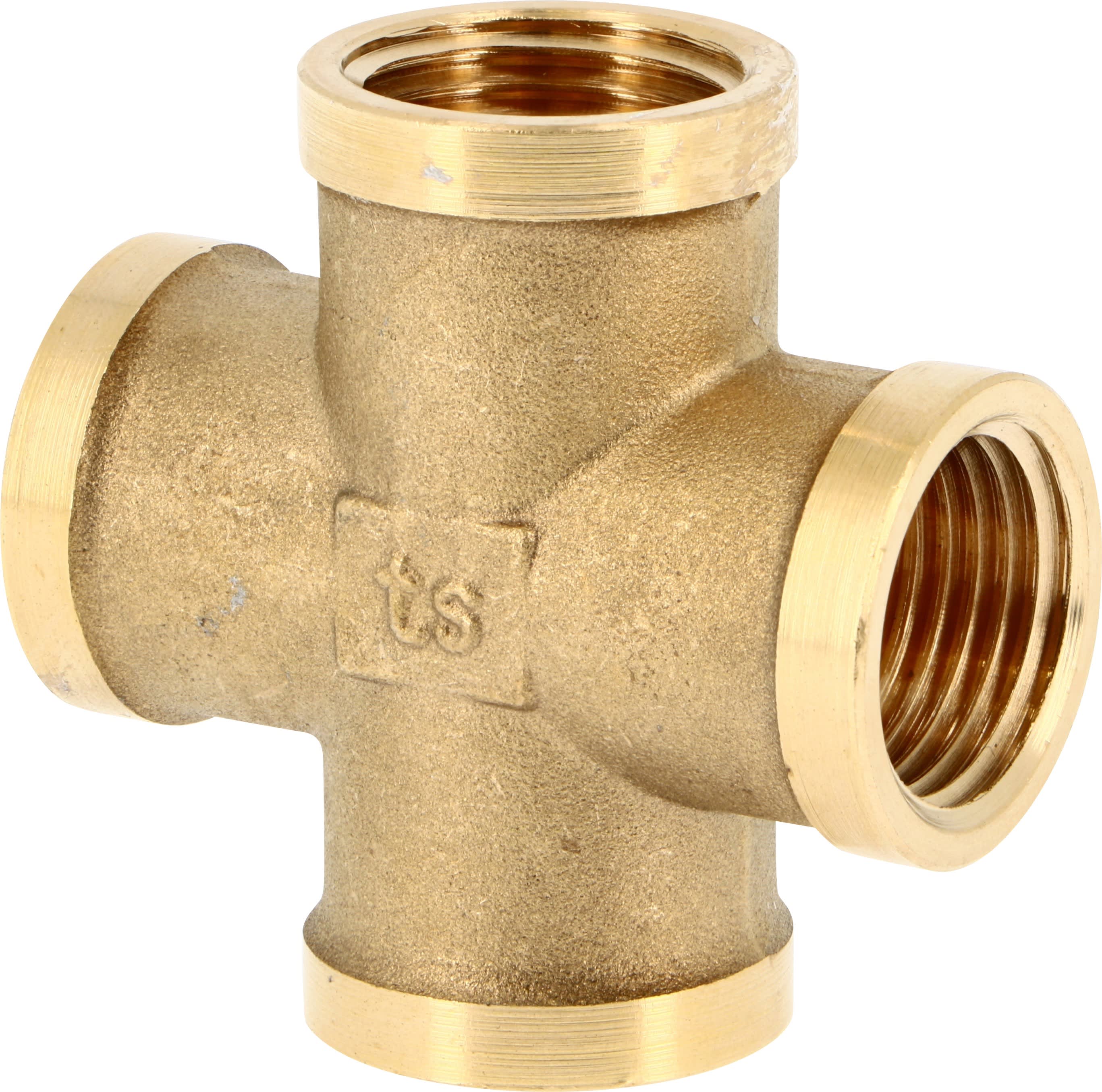 Thermador - Croix 180G 1/2" FFFF raccord laiton à visser