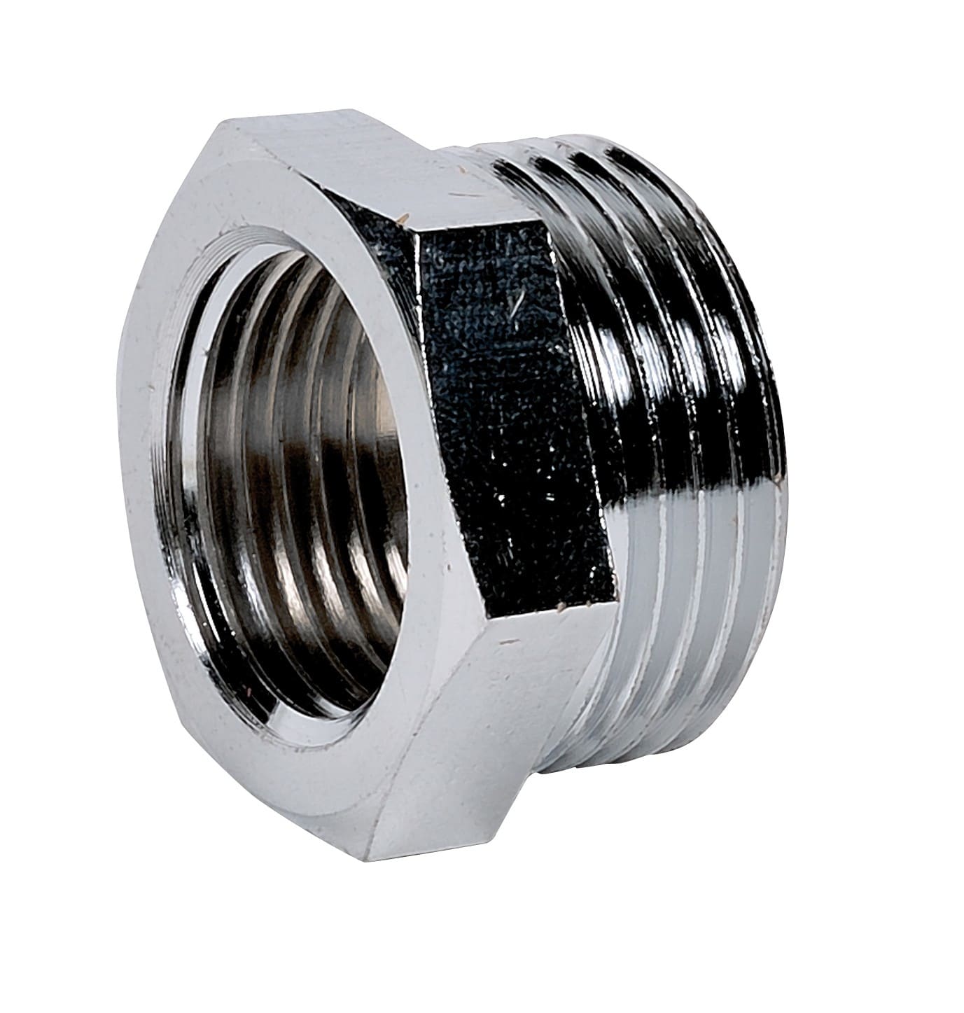 Thermador - Mamelon réduit Chromé 243G M 3/4-F 1/2"Raccord Laiton Chromé à visser