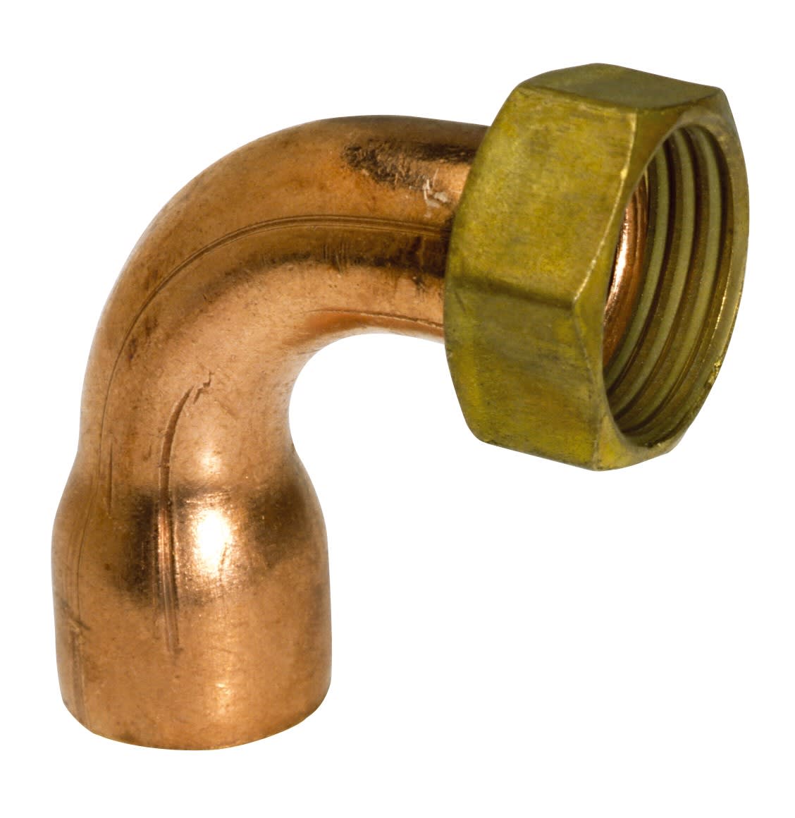 Thermador - Douille coudée 5002GC CU 12 - 3/8Ecrou prisonnier Rac. Cuivre à souder