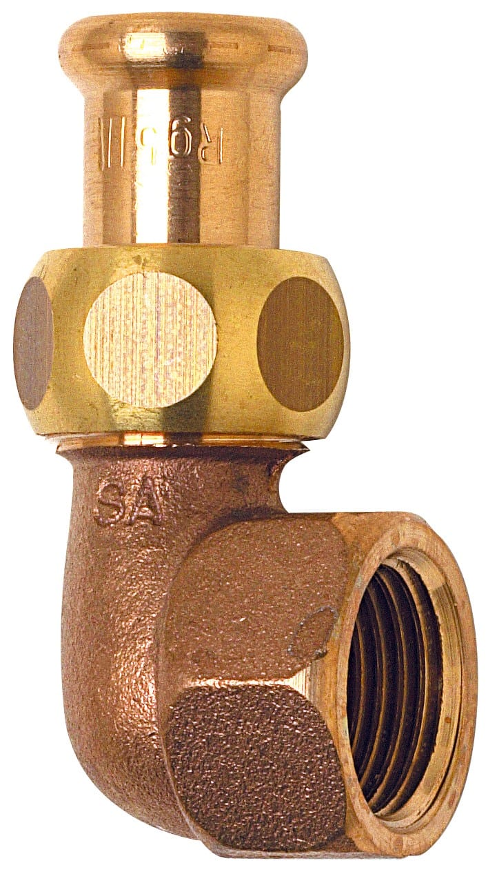 Thermador - Coude Union joint plat 8096G Ø18-3/4 F laiton tube Cuivre Chauff. & Sanitaire