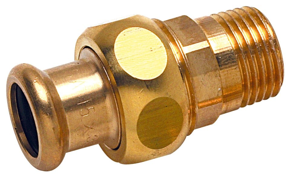 Thermador - Raccord Union à sertir 8330G  Ø12-3/8"M laiton tube Cuivre Chauff. & Sanitaire