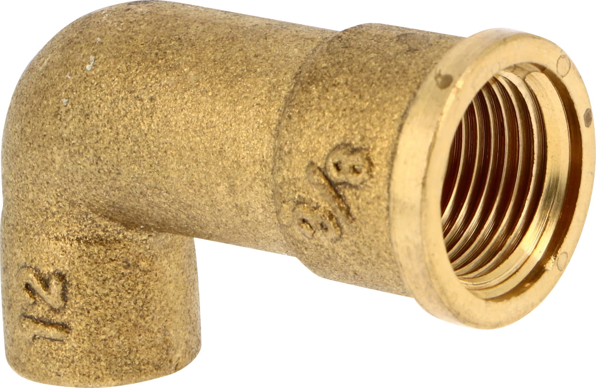 Thermador - Coude 90GC - CU12 1/2"F modèle longRaccord LAITON Fer Cuivre