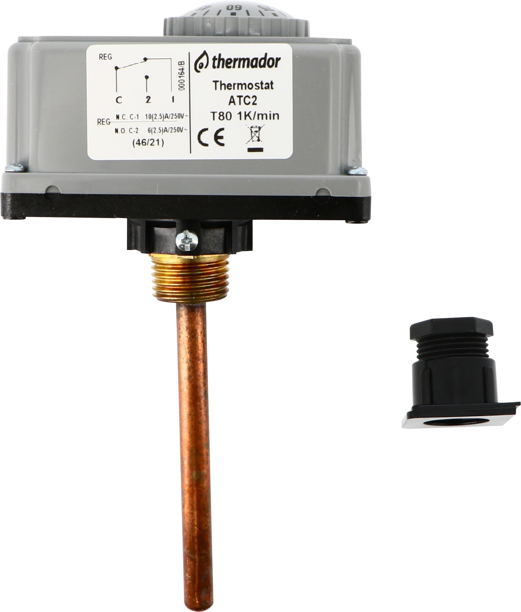 Thermador - Aquastat de réglage 0° à 90°C Plgr 200mmIP40