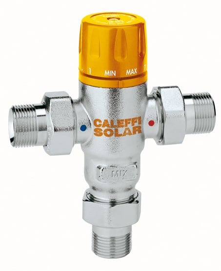 Thermador - Mitigeur thermostatique solaire 3/4'', laiton chromé, plage de réglage 30-65°C.