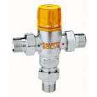 Thermador - Mitigeur thermostatique solaire 3/4'', laiton chromé, plage de réglage 30-65°C.