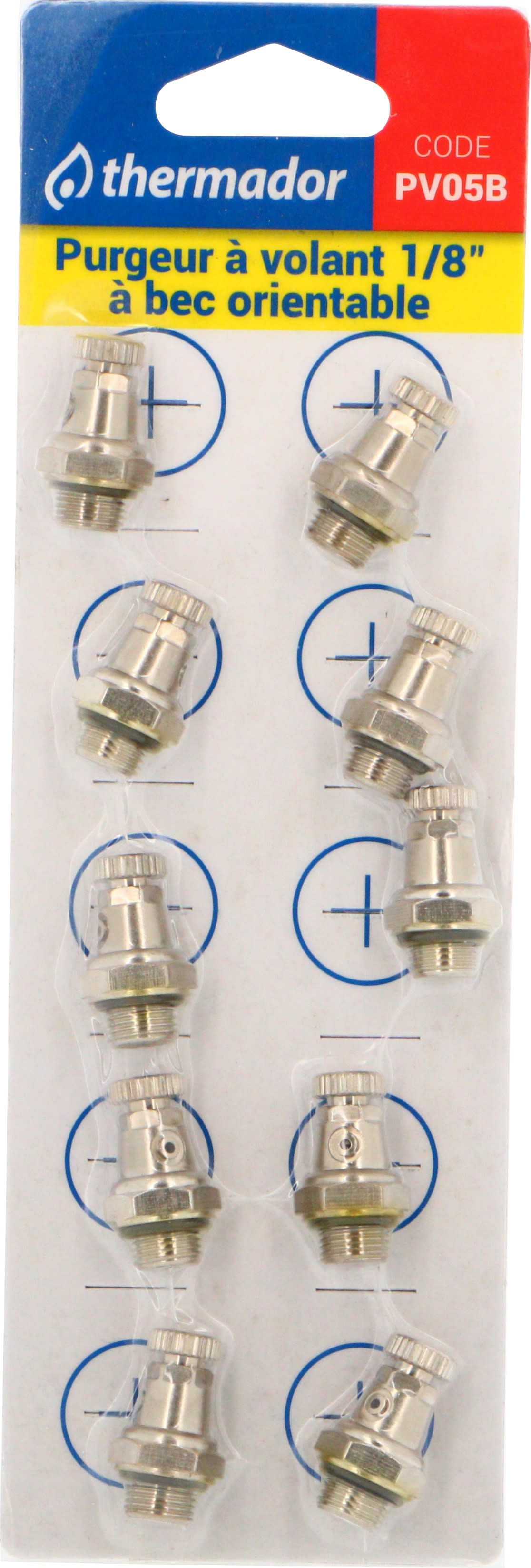 Thermador - purgeur à volant à bec orientable 1/4"10 bar 100°C