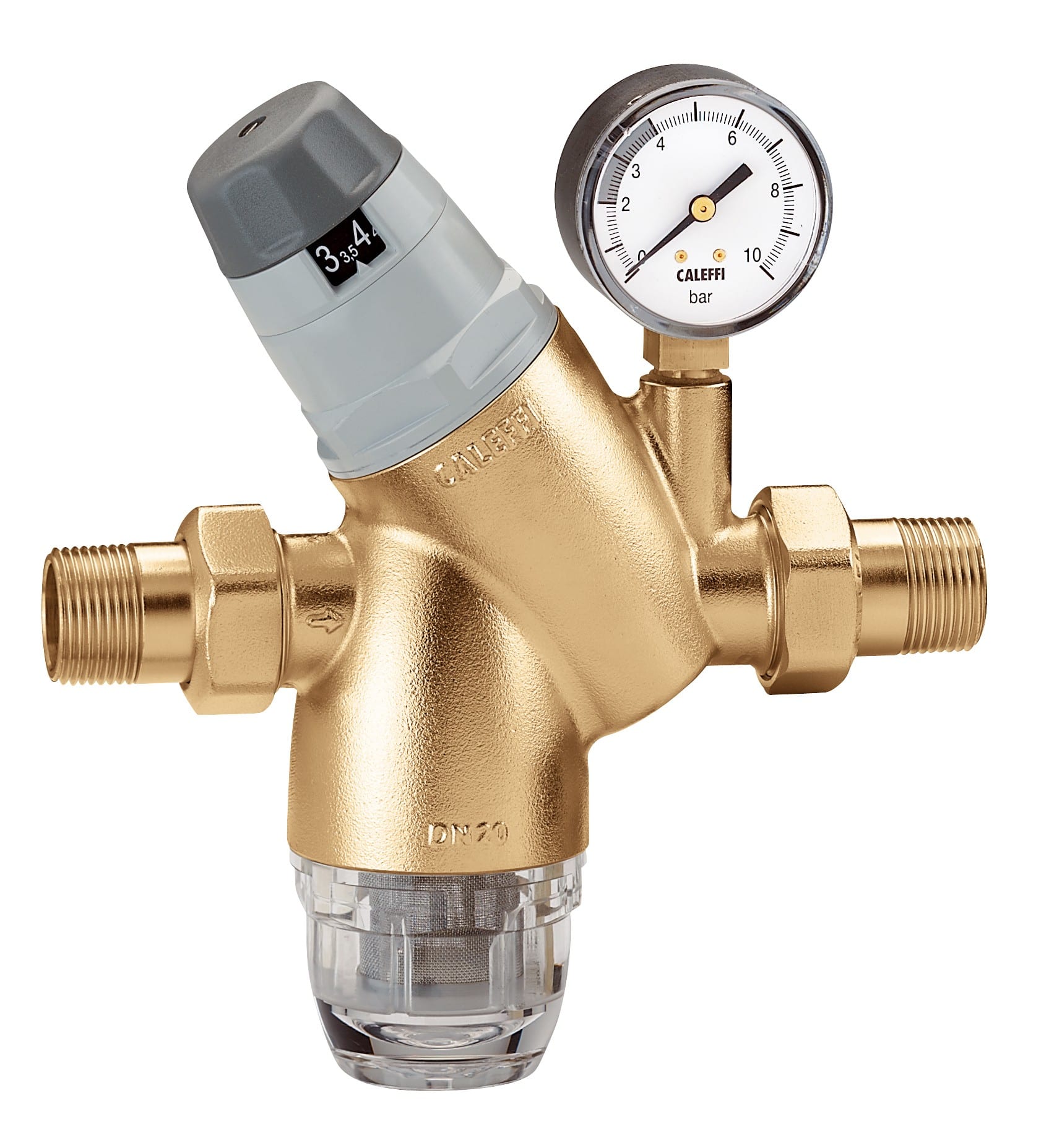Thermador - Réducteur de pression MM 1/2" +manomètre + cartouche filtrante + bol transparent