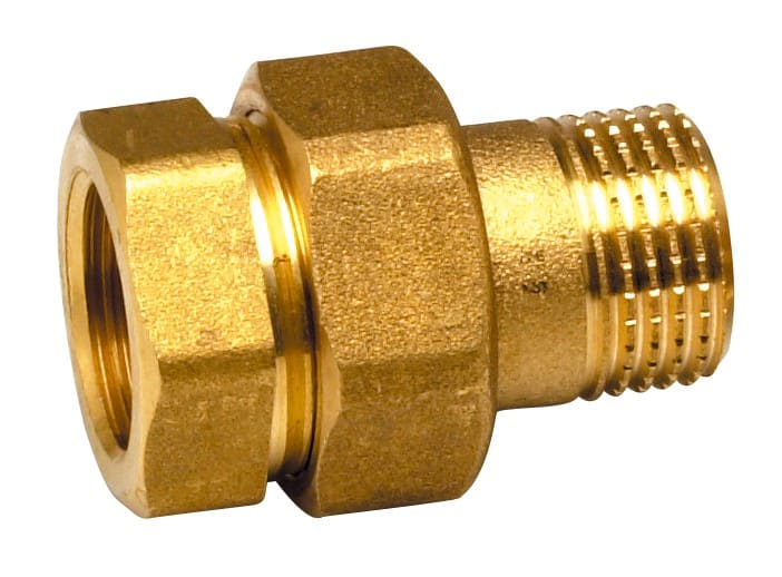 Thermador - Raccord Union 3/8"MF3 pièces laiton à visser sphéro-conique