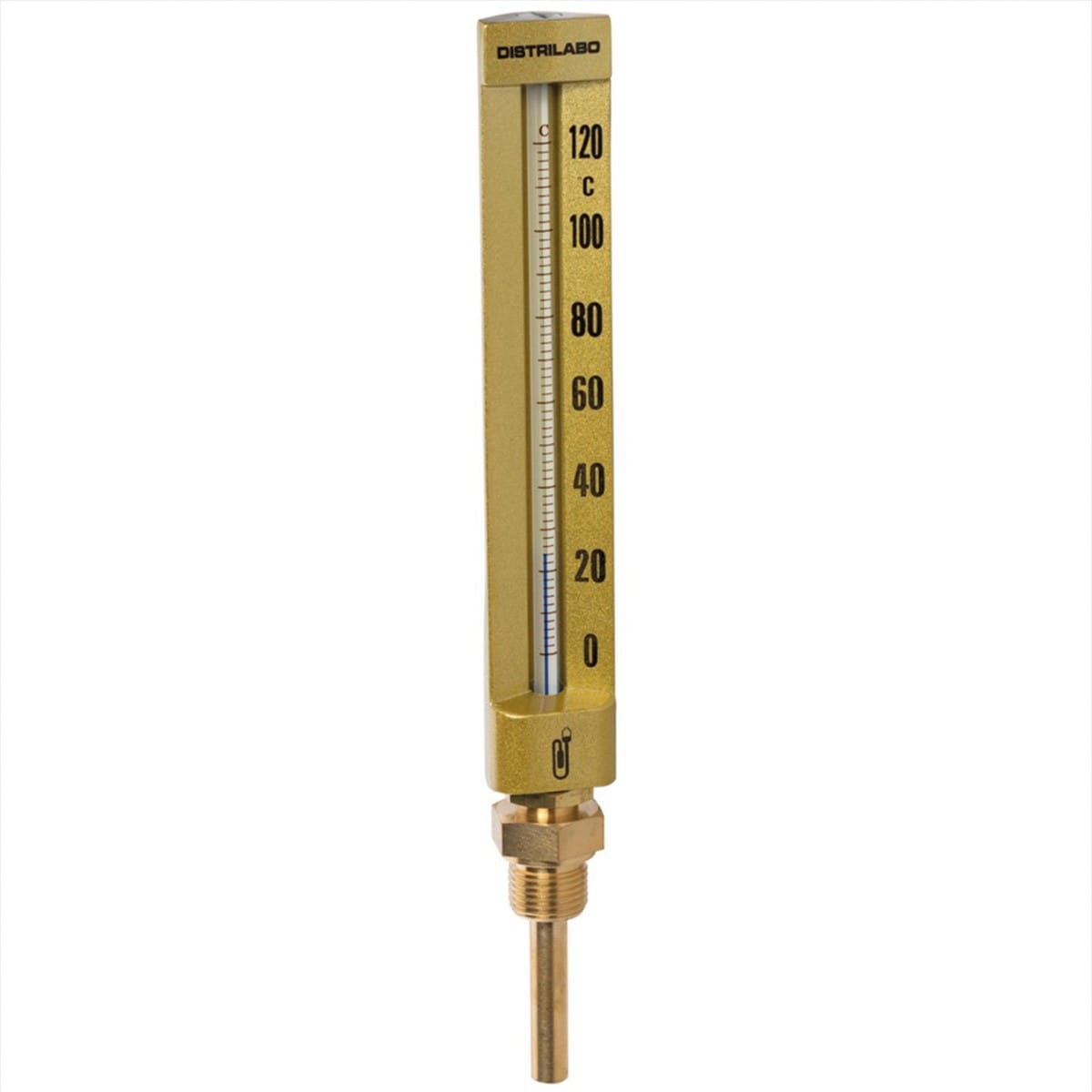 Thermador - Thermomètre Indus. Droit L.150 plongeur 63 aluminium plage -30/50°C