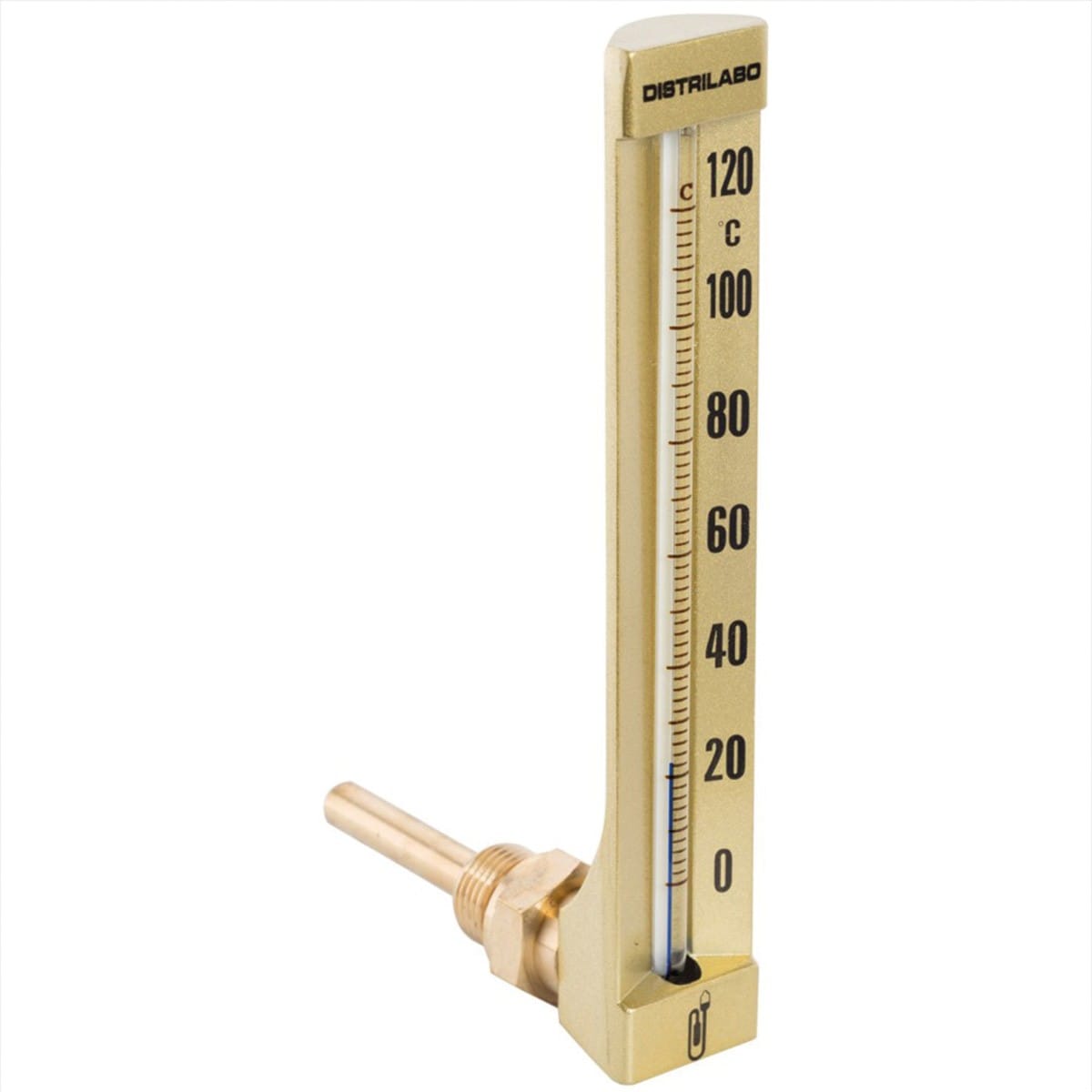 Thermador - Thermomètre Indus. Equerre L.150 plongeur 63 aluminium plage -30/50°C