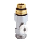 Thermador - Vanne en H simple droite chromée pour radiateur avec mamelon 3/4"-1/2"