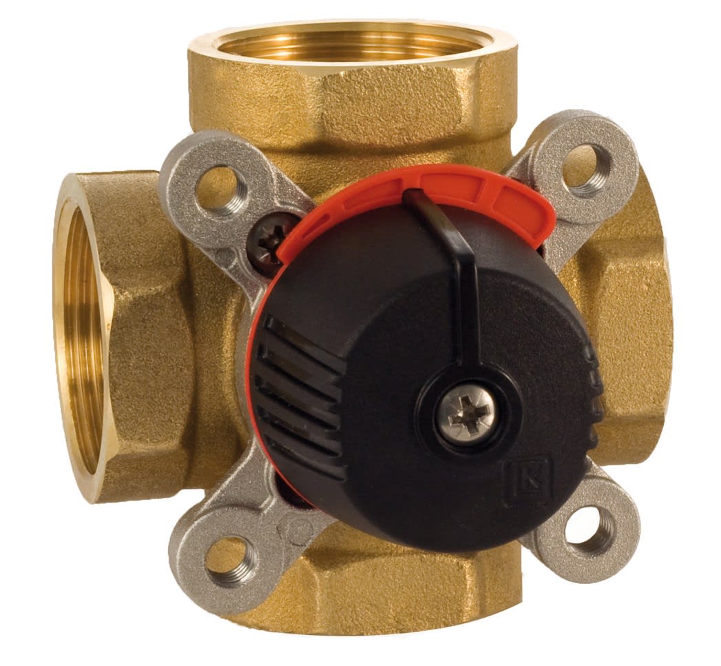 Thermador - Vanne TERMOMIX compacte 4 voies 1" Corps Laiton manuel ou moteur en option