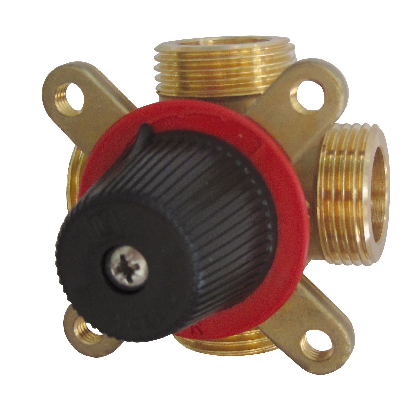 Thermador - Vanne TERMOMIX compacte 4 voies 1" MALECorps Laiton manuel ou moteur en option