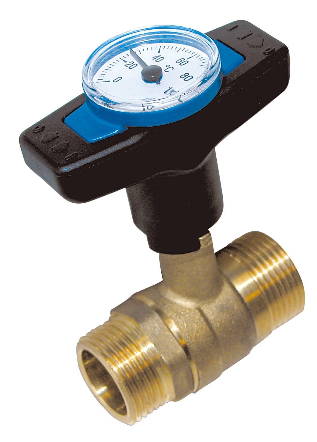 Thermador - Vanne +Thermomètre poignée bleue 1"MM