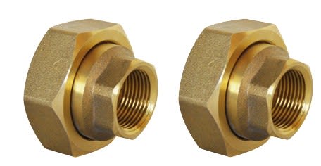 Thermador - RU laiton 1"1/2 1"F la paireportée plate pour Circulateur fileté