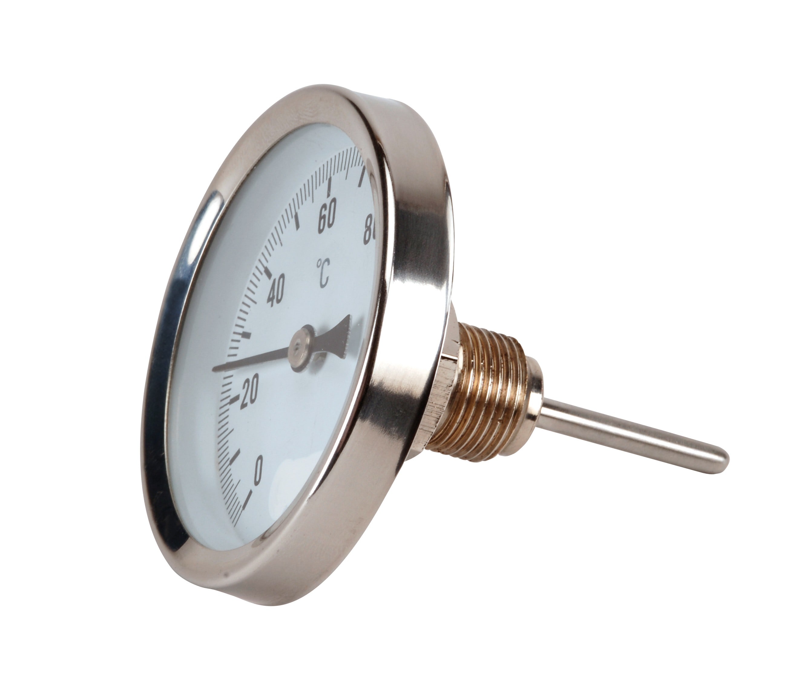 Thermador - Thermomètre à réaction rapide 0/100°CAxial Cadran Ø60, plongeur 45 mm