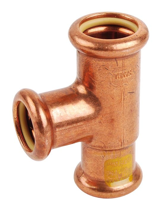 Thermador - Té à sertir GAZ FFF 16/14/14 pour tube cuivre